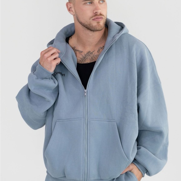 Comfrt Blue Willow full zip Hoodie Size Large - Picture 2 of 4